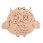 Заготовка для декорування Rosa Talent (ДВП 3мм) набір 5шт "Сова-3" 6,3*8см 4801200