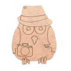 Заготовка для декорування Rosa Talent (ДВП 3мм) набір 5шт "Сова-6" 9,2*7см 4801203