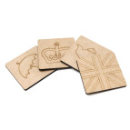 Набір підставок для чашок 4шт квадратні (МДФ 5мм) ROSA Лондон 10*10см GPТ50083136