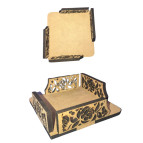 Заготовка для декорування ROSA Тримач підставок для чашок Квітковий орнамент 11,5*11,5*3,5см GPТ50073053