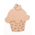 Заготовка для декорування ROSA (ДВП 3мм) набір 5шт "Кекс-4" 8,5*7,5см 4801197