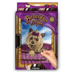 Набір для творчості DankoToys DT VGL-01-05 вишивка гладдю з рамкою 21*31см Собачка