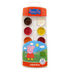 Акв фарби медові 12кол. ПЕРО Свинка Пеппа пл/уп б/к 118334/710227