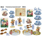 Декупажна карта 29,5*42см Е-067 Vintage Design Tea Time