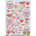 Декупажна карта 29,5*42см Е-084 Vintage Design Кухня блакитна-2