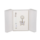 Ручки набір LANGRES "Butterfly" 1шт.+брелок білий LS.122007-12