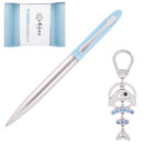 Ручки набір LANGRES "Fish" 1шт.+брелок синій LS.122011-02