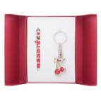 Ручки набір LANGRES "Cherry" 1шт.+брелок червоний LS.122016-05
