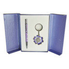 Ручки набір LANGRES "Bloom" 1шт.+брелок фіолетовий LS.122019-07