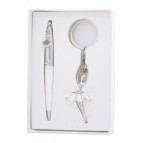 Ручки набір LANGRES "Ballet" 1шт.+брелок білий LS.122021-12