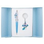 Ручки набір LANGRES "Goldfish" 1шт.+брелок синій LS.122025-02