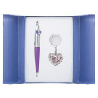 Ручки набір LANGRES "Miracle" 1шт.+брелок фіолетовий LS.122026-07