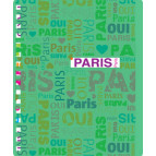 Зошит спіраль А5 144арк пласт. обл. YES Париж, графика 680841