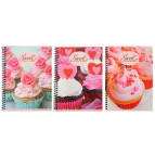 Зошит спіраль А5 80арк YES Солодкі емоції 680722