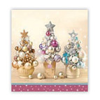 Салфетка для декупажа ! Поштучно 1/20 ! 33*33см №11801 Декоративные елочки