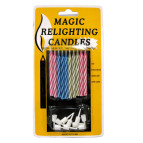 Свічки-набір для торта HB 1007/6307 Magic самозаймисті 10 свічок с креплениями