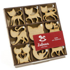 Заготовка для декорування Zabava (ДВП) Грайливі коти ! ПОШТУЧНО 1/36 ! без підставки 6*6см SET009