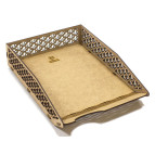 Заготовка для декорування Zabava (ДВП) лоток для паперів Каштан 32,5*22,5*7см PAPERST03