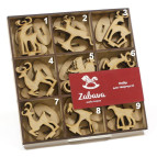 Заготовка для декорування Zabava (ДВП) Олені та Санта ! ПОШТУЧНО 1/27 ! на підставці 7*5см SET012-base