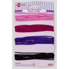 Шнур еластичний Santi 4шт*2м Рожево-Фіолетові 952027