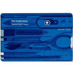Victorinox SWISSCARD 82мм 10предм синій прозор. + ножн. + ручка Vx07122.T2
