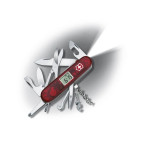 Victorinox TRAVELLER LITE 91мм 27предм червон.прозор+ штоп+ ножн+ LED+ годинник+ будил+ терм+ бар+висот Vx17905.AVT