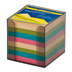 Папір для нотаток-куб КОЛЬОРОВИЙ 1000арк в пласт футлярі (димчатий) BUROMAX 9*9*9см 2291-02