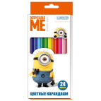 Олівці кольорові 24кол. РОСМЕН Minion 29047/626400