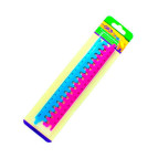 Лінійка-пазл 2 частини по 20см пластик ZiBi ZB.5605-02 синя з рожевим