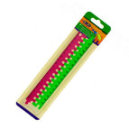 Лінійка-пазл 2 частини по 20см пластик ZiBi ZB.5605-10 рожевий з салатовим