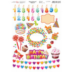 Папір для дизайну Rosa Talent А4 250г/м Birthday-8 5311093