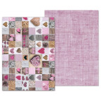 Папір для скрапбукінга Heyda А4 300г/м2 204772243 "Креативні серця" Рожеві