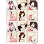 Декупажна карта 29,7*42см ЕВ-Д050 Стильні портрети