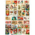 Декупажна карта 29,5*42см ЕВ-Д068 Валентинки-2