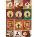 Декупажна карта 29,5*42см ЕВ-Д079 "Еспрессо, капучіно, лате