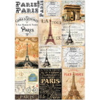 Декупажна карта 29,5*42см ЕВ-Д080 Париж вінтажний