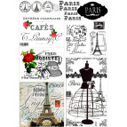 Декупажна карта 29,5*42см ЕВ-Д082 Париж Ретролистівки