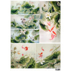 Декупажна карта 29,5*42см ЕВ-Д091 Екзотичні рибки и квіти