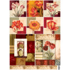 Декупажна карта 29,5*42см ЕВ-Д108 Квіти бордо