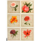 Декупажна карта 29,5*42см ЕВ-Д113 Троянди та тюльпани