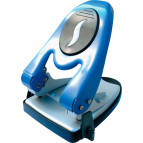 Дирокол металевий ECONOMIX E40119 60арк з лінійкою синій