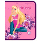 Папка B5 пластик. Cool For School на блискавці  Beauty CF32001