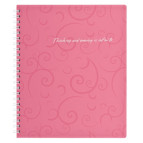 Зошит спіраль В5 80арк BUROMAX Barocco кл. Рожевий BM.2419-610