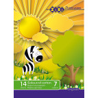 Картон кольоровий А4 14арк, 7кол. ZiBi ZB.1951