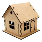 Заготовка для декорування інтерєрна ДВП "Хатинка 3D " 12,5х12,5х12,5см 4801438