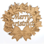 Заготовка для декорування інтерєрна ДВП Вінок Merry Christmas 28х27х0,3см 4801423