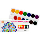 Акв фарби медові 14кол. ЛУЧ 'ЗОО' мини б/к 22С1418-08/110236