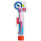 Ролерна ручка STABILO EASY original для правші + 3син стрижня (св.рожев/т.рожевий) 411165