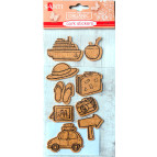 Стікери для творчості Santi пробкові 9шт. 740835