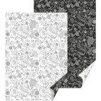 Папір для скрапбукінга Heyda А4 200г/м2 204771727 двосторонній Flower монохром